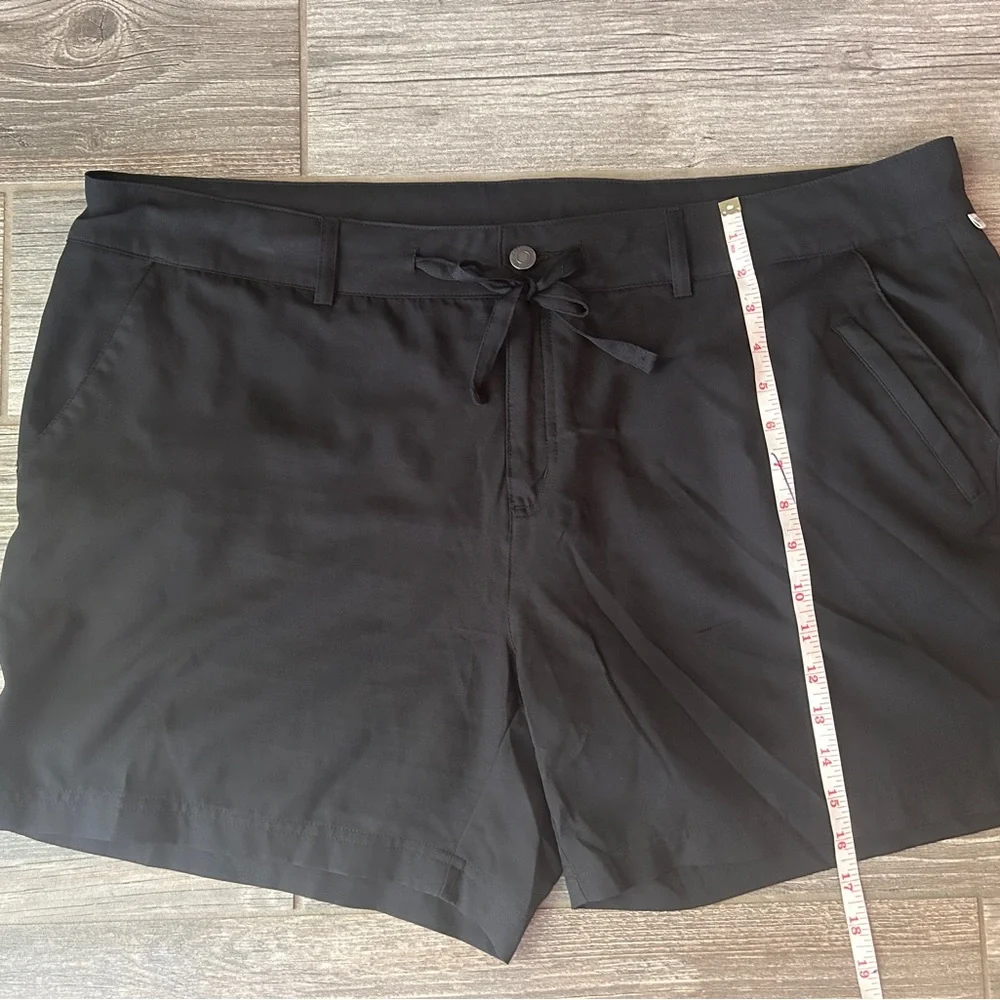 Magellan‎ Outdoors Womens 2X Black Hiking Shorts Lightweight Drawstring 159389